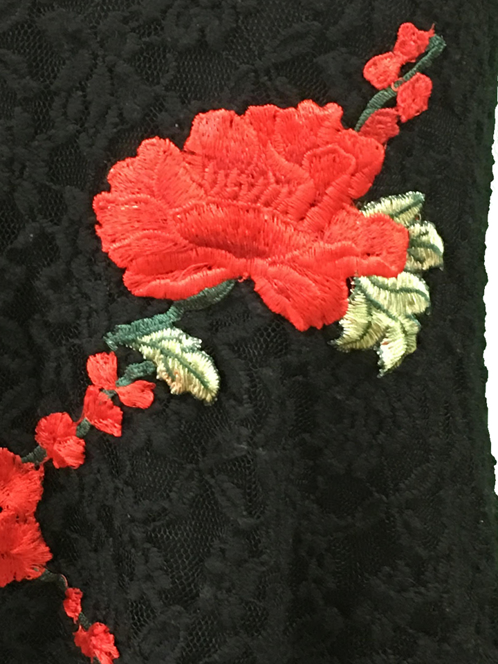 Black Stretchy Lace Top