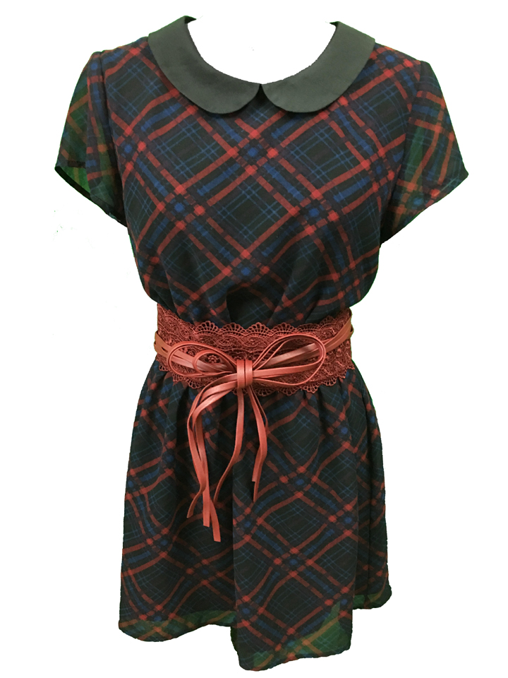 Red & Blue Plaid Dress